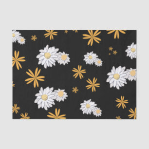 Papier Mousseline Fleurs marguerites blanches dans un sac fourre-tou