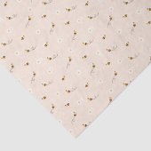 Papier Mousseline Fleurs marguerites et abeilles miel Enveloppement  (Détail)