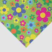 Papier Mousseline Fleurs marguerites mignonnes colorées 1ère fête d' (Détail)