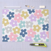 Papier Mousseline Fleurs marguerites super Retro Boho Floral (Artisanat)