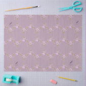 Papier Mousseline Fleurs mauve Mel Mae Schmidt Stationery (Artisanat)