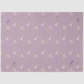 Papier Mousseline Fleurs mauve Mel Mae Schmidt Stationery