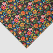 Papier Mousseline Fleurs mexicaines de fiesta carrelées (Détail)