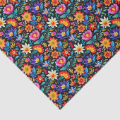 Papier Mousseline Fleurs mexicaines de fiesta carrelées (Détail)