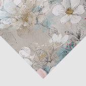 Papier Mousseline Fleurs Modernes Multimédia (Détail)