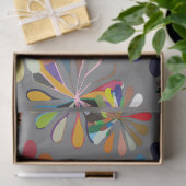 Papier Mousseline Fleurs multicolores mignonnes (Cadeau)