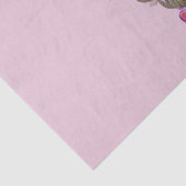 Papier Mousseline Fleurs multicolores Whimsical Coeur avec Monogramm (Détail)