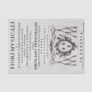Papier Mousseline Fleurs musicales Italienne Baroque Musique Découpa