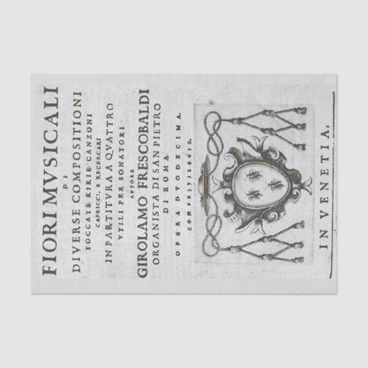 Papier Mousseline Fleurs musicales Italienne Baroque Musique Découpa (Recto)