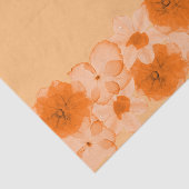 Papier Mousseline Fleurs orange (Détail)