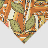 Papier Mousseline Fleurs Orange Blanches Élégantes Et Fleurs (Détail)