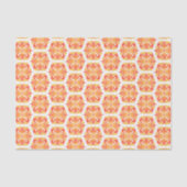 Papier Mousseline Fleurs Oranges, Motif De Fleurs, Motif Floral (Recto)
