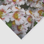 Papier Mousseline Fleurs papillon rose blanc et violet (Détail)