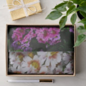 Papier Mousseline Fleurs papillon rose blanc et violet (Cadeau)