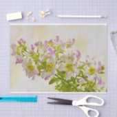 Papier Mousseline Fleurs papillons (Artisanat)