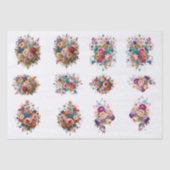 Papier Mousseline Fleurs & Papillons (Recto)