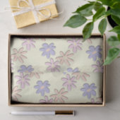 Papier Mousseline Fleurs pastel crème (Cadeau)