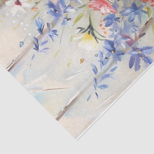 Papier Mousseline Fleurs patriotiques (Détail)