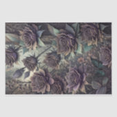 Papier Mousseline Fleurs pour anges gothiques #1 - Découpage - (Recto)