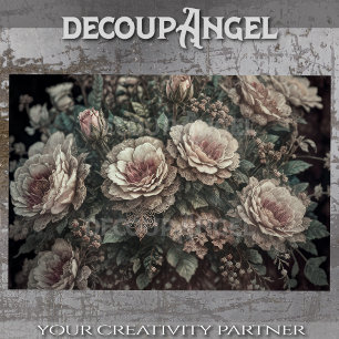 Papier Mousseline Fleurs pour anges gothiques #4 - Découpage -