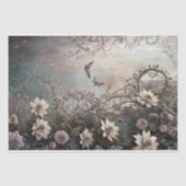 Papier Mousseline Fleurs pour anges gothiques #6 - Découpage - (Recto)