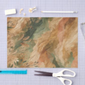 Papier Mousseline Fleurs pressées de pêche en terre cuite Boho (Artisanat)