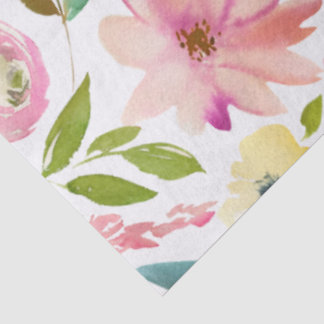 Papier Mousseline Fleurs printanières colorées joyeuses multi-usage
