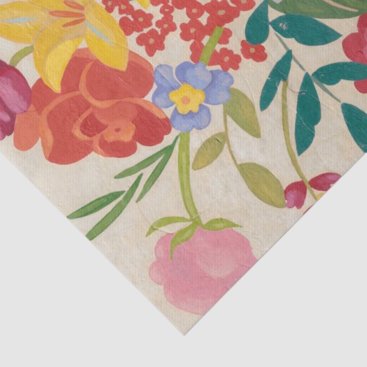 Papier Mousseline Fleurs printanières I (Détail)