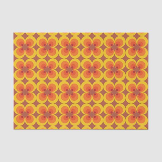 Papier Mousseline Fleurs psychédéliques (Recto)
