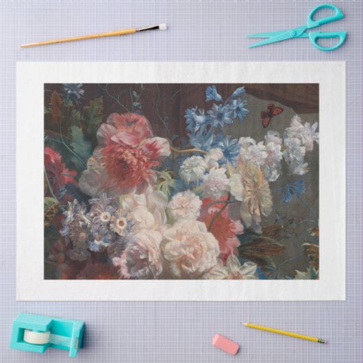 Papier Mousseline Fleurs Renaissance (Artisanat)