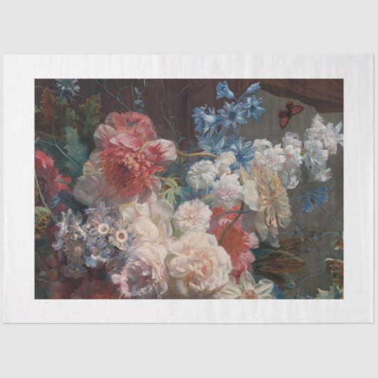 Papier Mousseline Fleurs Renaissance (Recto)