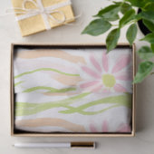 Papier Mousseline Fleurs Rétro Pastel (8) (Cadeau)