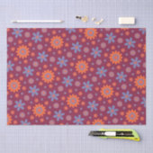 Papier Mousseline Fleurs Rétro Plaisir les années 70 Hippie Daisy Mo (Artisanat)