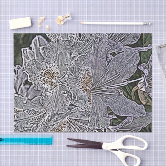 PAPIER MOUSSELINE FLEURS RHODODENDRON (Artisanat)