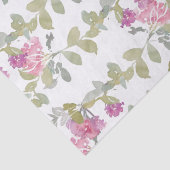 Papier Mousseline Fleurs Rose (Détail)