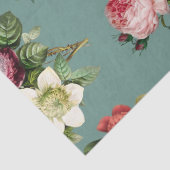 Papier Mousseline Fleurs rose blanche et violette (Détail)