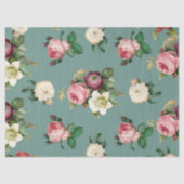 Papier Mousseline Fleurs rose blanche et violette (Recto)