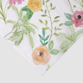 Papier Mousseline Fleurs rose violet jaune Anniversaire (Détail)