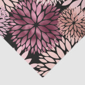 Papier Mousseline Fleurs roses bleues bordeaux (Détail)