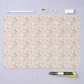 Papier Mousseline Fleurs Roses d'aquarelle en rose et en rose (Artisanat)