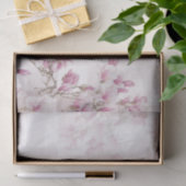 Papier Mousseline Fleurs roses délicates - Pink / White Checkerboard (Cadeau)