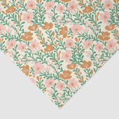 Papier Mousseline Fleurs roses fleurs sauvages Baby shower Floral Pe (Détail)