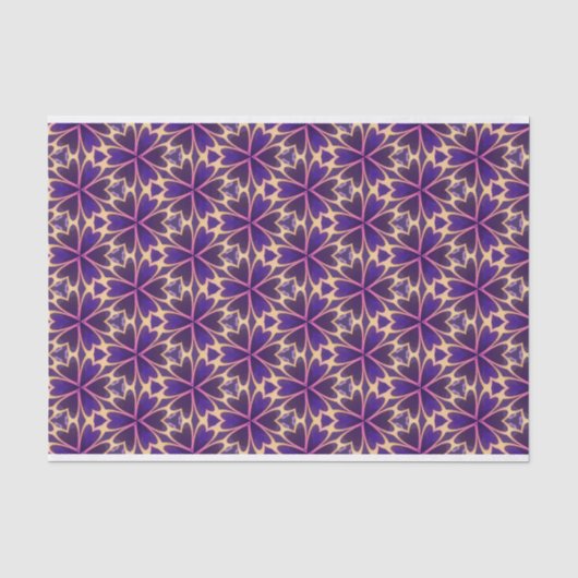 Papier Mousseline Fleurs roses or abstraites (Recto)