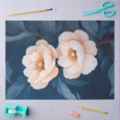 Papier Mousseline Fleurs roses rousses Floral Art Découpage (Artisanat)