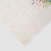 Papier Mousseline Fleurs roses sur Ecru (Détail)