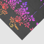 Papier Mousseline Fleurs Roses tendues Couleurs Abstraites Découpage (Détail)