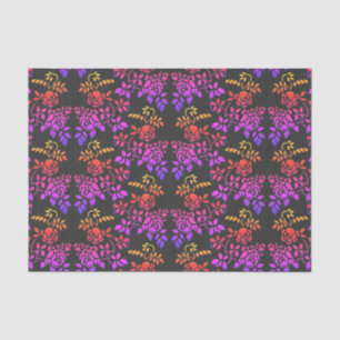 Papier Mousseline Fleurs Roses tendues Couleurs Abstraites Découpage