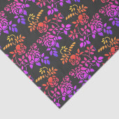 Papier Mousseline Fleurs Roses tendues Couleurs Abstraites Découpage (Détail)