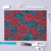 Papier Mousseline Fleurs rouges de waratah (Artisanat)