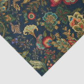 Papier Mousseline Fleurs rouges foncées Chinoiserie Découpage (Détail)